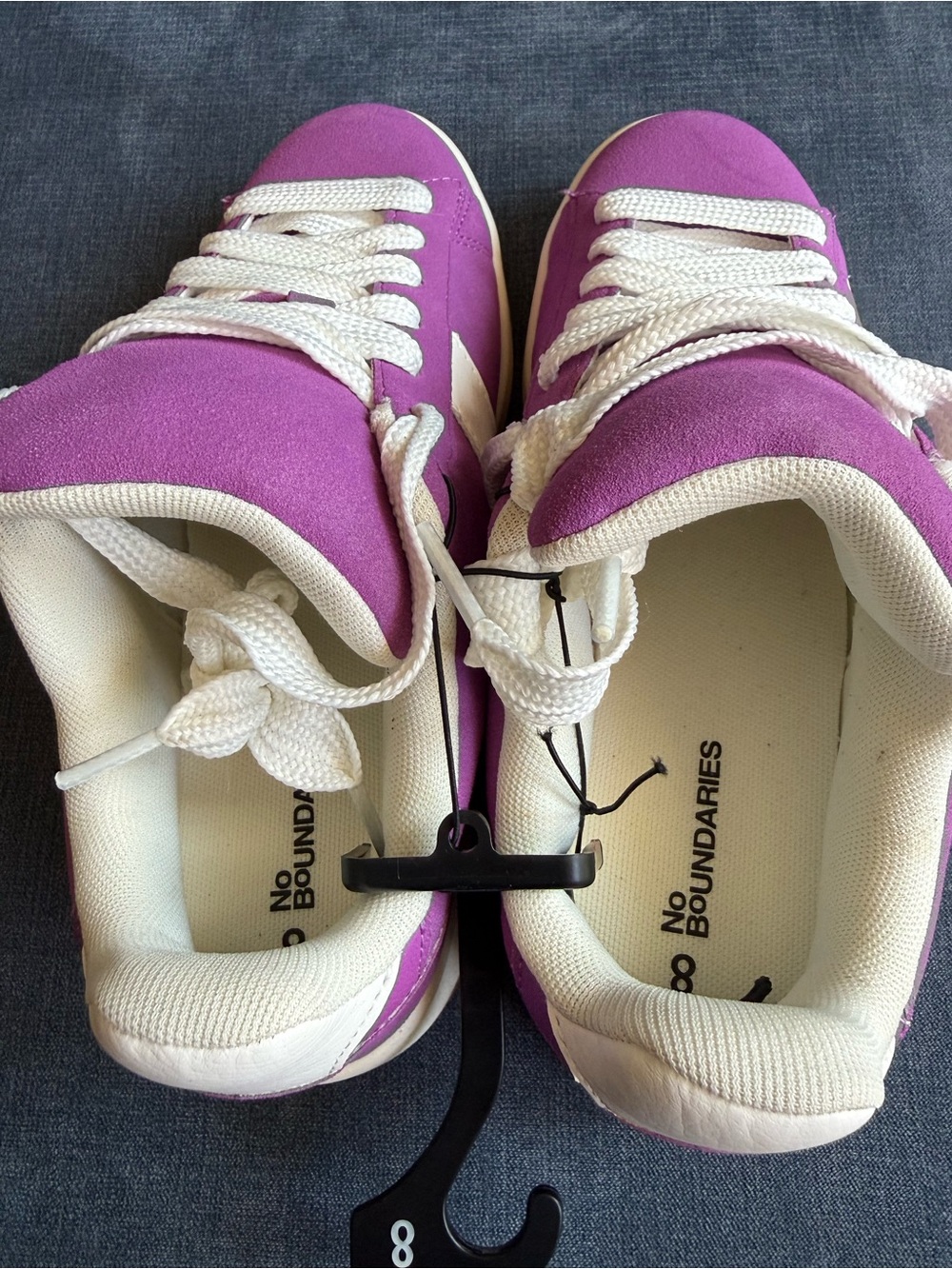 No Boundaries Women’s Purple Lace Up Chunky Skater Sneakers SZ 8 New Casual - Picture 9 of 9